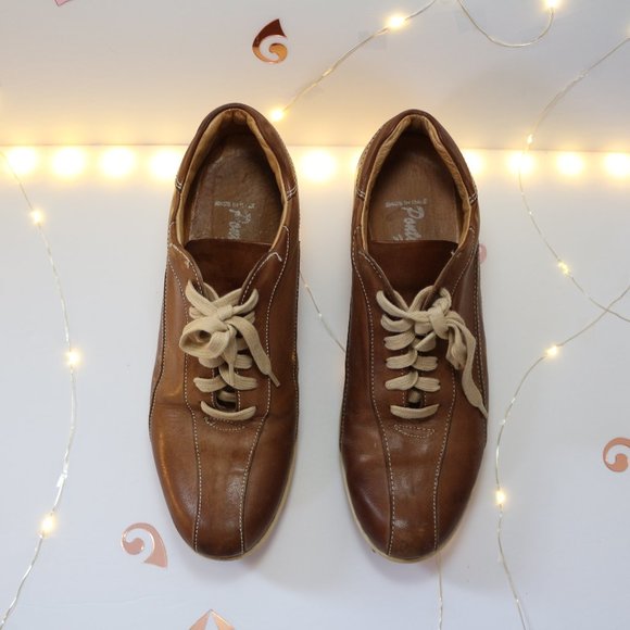 Vintage wedge heel Italian leather sneakers - Picture 3 of 5